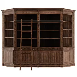 Bookcase for library 3D model