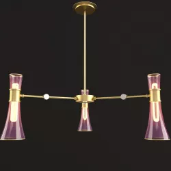 ceiling modern lamp pink 3D model