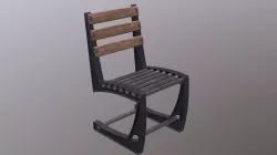 Chair Vintage industrial design 3D model