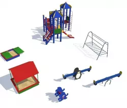 Children playground Low-poly  3D model