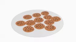  Chocolate Cookies Platter  3D model