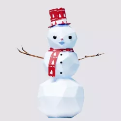 Christmas Decorations Low-poly  3D model