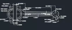 Connecting Rod Drawing in 2D .Dwg File