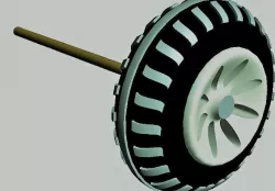 creo software making in tyar  3D model