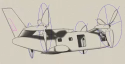 Curtiss Model 203 Quad Tiltrotor WIP