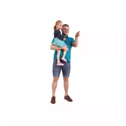 Dad and Daughter Low-poly  3D model