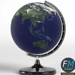 Desktop Earth world globe 3D model