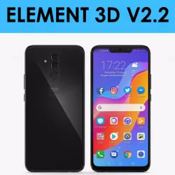 E3D - Huawei Mate 20 Lite Space Gray 3D model