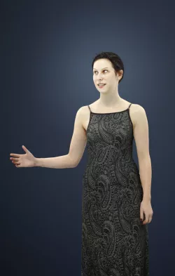 Eva Elegant Caucasian Female Walking And Talking 3D model