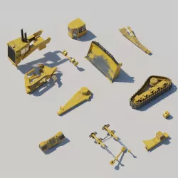Excavator elements  3D model
