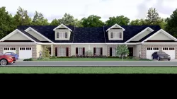 Exterior render for work, duplex project 