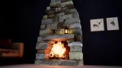 Fireplace Norvedem Low-poly  3D model