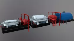 Full compressor pack Low-poly  3D model