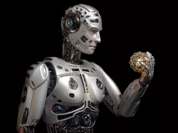 Futuristic Robot Man Rigged 3D model
