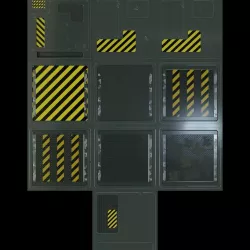 Futuristic Spaceship Interior Tileable Texture Pack PBR Texture