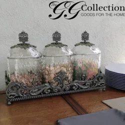 G G Collection Three Glass Canisters 3D model