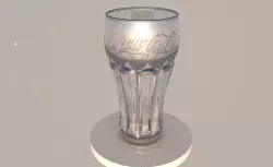 Glass of cocacola glass 3D model