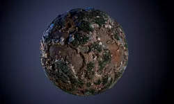 Ground Stone River Grass Seamless PBR Texture Texture