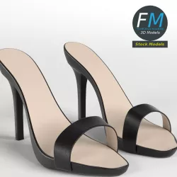 Heeled Sandals 1 3D model