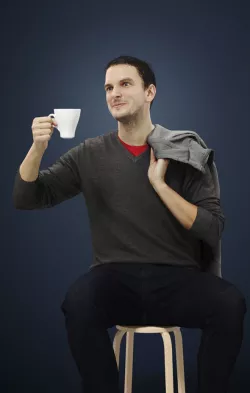 Jack A Casual Sitting Man Holding A Cup Of Tea 3D model