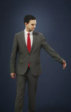 Jack A Caucasian Business Man Walking 3D model