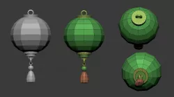 japan lant lowpoly 3D model