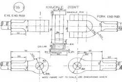 Knuckle joint Detail parts in 2D . DWG file