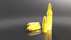 M16 and 9 mm bullets