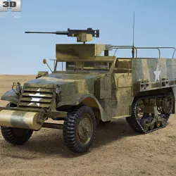 M3 Half-track 3D model