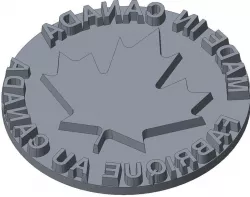 Made in Canada bilingue stamp