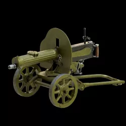 Maxim machine gun Low-poly  3D model