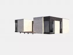 Modern brick House model 3D model