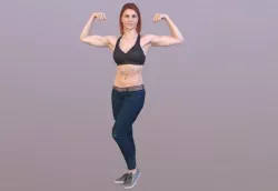 No136 - Female Body Builder 3D model