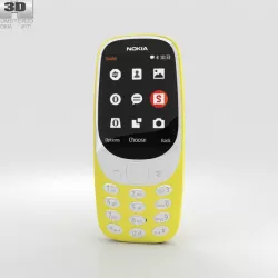 Nokia 3310 2017 Yellow 3D model