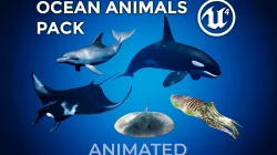 Ocean Animals Pack UE4 - Vol 1  Low-poly  3D model