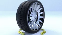 ORTAS CAR RIM 10 GAME READY RIM TIRE AND DISC 3D model