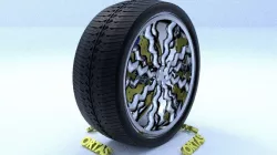 ORTAS CAR RIM 11 GAME READY RIM TIRE AND DISC 3D model