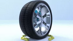 ORTAS CAR RIM 12 GAME READY RIM TIRE AND DISC 3D model