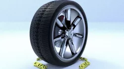 ORTAS CAR RIM 23 GAME READY RIM TIRE AND DISC 3D model