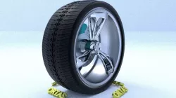 ORTAS CAR RIM 25 GAME READY RIM TIRE AND DISC 3D model