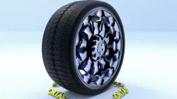 ORTAS CAR RIM 26 GAME READY RIM TIRE AND DISC 3D model