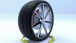 ORTAS CAR RIM 31 GAME READY RIM TIRE AND DISC 3D model