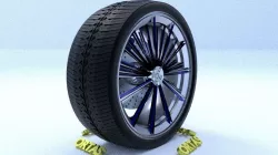 ORTAS CAR RIM 34 GAME READY RIM TIRE AND DISC 3D model