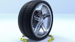 ORTAS CAR RIM 36 GAME READY RIM TIRE AND DISC 3D model