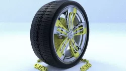 ORTAS CAR RIM 38 GAME READY RIM TIRE AND DISC 3D model