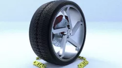 ORTAS CAR RIM 39 GAME READY RIM TIRE AND DISC 3D model