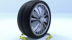ORTAS CAR RIM 40 GAME READY RIM TIRE AND DISC 3D model