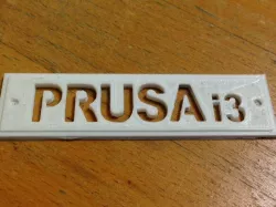 Prusa i3 Name Plate