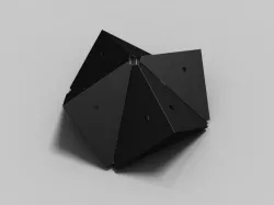 radial quad directional synchronized motion hinge with integrated spring tension
