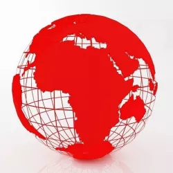 Red Earth Globe  3D model